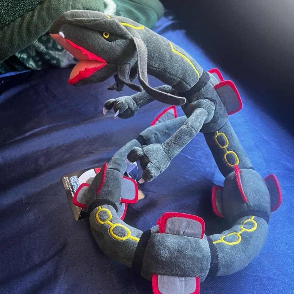 Shiny Rayquaza Black and Red Dragon Pokémon Plush